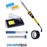 SolinpaTech 80 W Profesyonel Yüksek Sıcaklığa Dayanıklı Resistörlü Kalem Havya Pasta Lehim Pompa Stand Bant