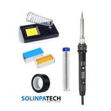 SolinpaTech 80w Lcd Ekranlı Isı Ayarlı Kalem Havya Sıcaklık Ayarlanabilir Lehim Makinası Lehim Stand Bant Pasta
