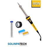 Solinpatech 80w Profesyonel Yüksek Sıcaklığa Dayanıklı Resistörlü Kalem Havya Pasta Lehim Teli Bant Lehim Makinesi