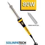 Solinpatech 80W Profesyonel Yüksek Sıcaklığa Dayanıklı Resistörlü Kalem Havya ve Yedek Havya Uç Lehim Makinesi Metal Malzeme