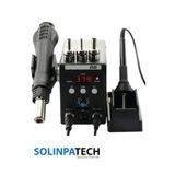 SolinpaTech 8586 Isı Ayarlı Sıcak Hava Üfleme Havya Istasyonu Lcd Ekranlı Üflemeli Havya Makinası