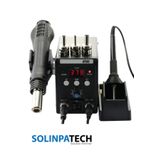 SolinpaTech 8586 Isı Ayarlı Sıcak Hava Üfleme Havya Istasyonu Lcd Ekranlı Üflemeli Havya Makinası