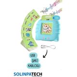 Solinpatech Erken Eğitim Ingilizce Sesli Flash Kartları Pvc Kart Şeffaf Koruma ile Yıpranmaz Yırtılmaz Kartlı Mavi