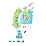 SolinpaTech Mavi Ingilizce Sesli Flash Eğitici Oyuncak Aktivite Kartları| 112 Kart – 224 Kelime