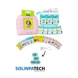 SolinpaTech Pembe Ingilizce Sesli Flash Eğitici Oyuncak Aktivite Kartları| 112 Kart – 224 Kelime