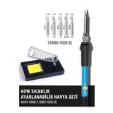 SolinpaTech St-60 Model Profesyonel 60w Isı Ayarlı Havya Stand 5 Kaliteli Yedek Uç