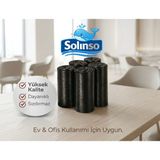 Solınso Kalın Çöp Torbası 10’lu 500 gr x 1 Rulo Siyah Çöp Poşeti 80X110 cm Jumbo Endüstriyel Çöp Torbası