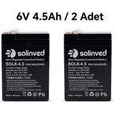 Solinved 6V 4.5AH Kuru Tip Akü (2 Adet)