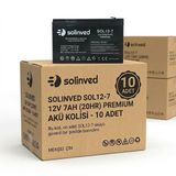Solinved 7AH 12V Ups Ve Alarm Aküsü Premium 10 Adet