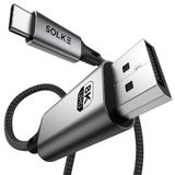 SOLKE USB-C to DisplayPort 1.4 Kablo 2 Metre 8K 60Hz 4K 144Hz 2K 240Hz Type-C to DP Monitör Kablosu Thunderbolt 5/4/3 Uyumlu
