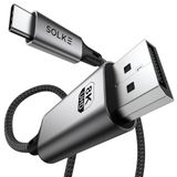 SOLKE USB-C to DisplayPort 1.4 Kablo 2 Metre 8K 60Hz 4K 144Hz 2K 240Hz Type-C to DP Monitör Kablosu Thunderbolt 5/4/3 Uyumlu