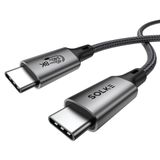 SOLKE USB4 USB-C Kablo 1.8 m 240W 40Gbps 8K 60Hz 4K 144Hz Thunderbolt 3/4 Uyumlu Type-C Hızlı Şarj Veri Görüntü ve Ses Aktarım Kablosu
