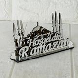 Solmaz Hoşgeldin Ramazan Yazılı Gümüş Pleksi Peçetelik