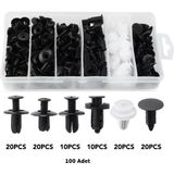 Solmazlar Online 100 Parça Universal Oto Tampon Trim Döşeme Plastik Raptiye Klips Seti - Belirtilmemiş