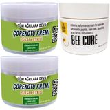 Solmazlar Online 2 Adet Çörek Otu Kremi Büyük Boy 150 ml Krem + Bee Cure Krem 150 ml / Kas Diz Dirsek Sırt Bel Iskelet Agrilarina Masaj Seti - Belirtilmemiş