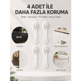 Solmazlar Online 4'lü Çocuk Güvenlik Dolap ve Çekmece Kilidi - SL0005-0CBIP0