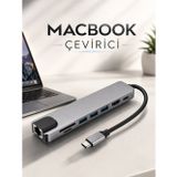 Solmazlar Online Çevirici Dönüştürücü Adaptör Macbook 3 In 1 Type-C To Hdmı USB 3.0 - SL0005-0CBTS4