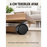 Solmazlar Online Halı ve Beton Uyumlu Kilitsiz Mobilya Tekerleği 4’lü - SO1934-9823 - Çok Renkli