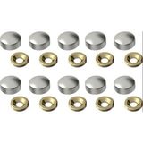 Solmazlar Online Krom Vida Tapası 16 mm 10 Adet - Belirtilmemiş - 0 - Siyah