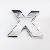 Solmazlar Online x Harfi 3,75 cm Krom Yapışkanlı - Belirtilmemiş