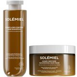 Solémiel Batana ve Castor Yağı Saç Bakım Seti - Dökülme Karşıtı Besleyici Şampuan 400 ML & Yoğun Onarıcı Sıkılaştırıcı Saç Maskesi 250 ML - Bal, Propolis ve Kolajen Destekli Güçlendirici Bakım Rutini