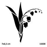 Solmuş Çiçek Yapışkanlı Stencil Süsleme Ve Boyama Kalıbı