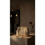Solène Gold Clutch Çanta Şık Abiye Simli Ip El Yapımı Gece Çantası