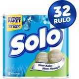 Solo 32 Rulo Tuvalet Kağıdı 3 Katlı Ultra Yumuşak Ekonomik Paket Beyaz