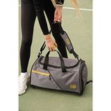 Solo Bag Ayakkabı Gözlü Termoslu Orta Boy Spor Çantası Gri Tekstil Materyal ile Fitness ve Seyahat İçin