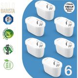 Solo Barista Brita Maxtra+ Pro Uyumlu Purepro Su Arıtma Surahi Filtresi (6 Adet) - Sarı