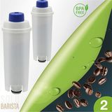 Solo Barista Delonghi Kahve Makinası Kireç Önleyici Su Arıtma Filtresi (2 Adet) - Ahşap - Beyaz