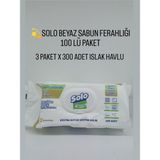 Solo Beyaz Sabun Ferahlığı Yüzey Temizlik Havlusu 100'lü 3 Paket