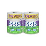 Solo Dev Rulo Kağıt Havlu 2 Katlı 2 Rulo 2 Adet Ultra Emici ve Dayanıklı Kağıt