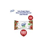 Solo Doğal Hijyen Elma Sirkesi & Karbonat Islak Mendil 12'li 600 Yaprak