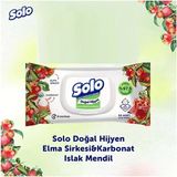 Solo Doğal Hijyen Elma Sirkesi & Karbonat Islak Mendil 1X50 - 1 adet 50'li