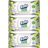 Solo Doğal Hijyen Limon Ve Biberiye Islak Mendil 3X50