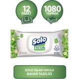 Solo Islak Mendil Bahar Tazeliği 90 Yaprak 12 Adet Kapaklı