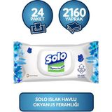 Solo Islak Mendil Okyanus Ferahlığı 90 Yaprak 24 Adet Kapaklı