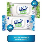 Solo Islak Temizleme Mendili 1080 Yaprak Bahar ve Okyanus Ferahlığı Bebek Cildine Uygun Dermatolojik Testli