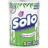 Solo Kağıt Havlu 1=3 Dev Rulo 1 Paket Yüksek Emicilik ve Mutfak Kullanımına Uygun