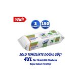 Solo Temizlikte Doğal Güç Beyaz Sabun Ferahlığı Mopa Uyumlu Yüzey Temizlik Havlusu 3'Lü 150 Yaprak