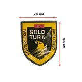 ''Solo Türk Gösteri Ekibi" Patch Solotürk Arma 9.5 Cm 3D, 2025 Yeni Model Tip Cırtlı,