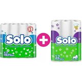 Solo Tuvalet Kağıdı Çift Katlı 32 Li Paket + 12 Li Kağıt Havlu Kağıt Kapak
