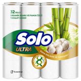 Solo Ultra Tuvalet Kağıdı 32 Li Paket Rulo Organik Bambu ve Pamuk Özlü
