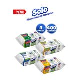 Solo Yüzey Temizleme Mendili 4'Lü Karma Set (400 Yaprak)