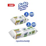 Solo Yüzey Temizleme Mendili Beyaz Sabun Set 4Lü (300 Yaprak)