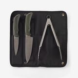 Solognac Bushcraft Paslanmaz Çelik Çantalı Avcı Bıçağı Seti ve Mangal Barbekü Maşası