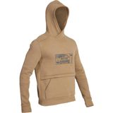 Solognac Erkek Kapüşonlu Sweatshirt - Avcılık ve Doğa Gözlemi - Bej - 500 Logo - Koyu Kahverengi - XL