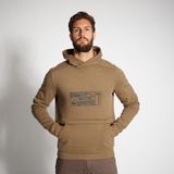 Solognac Erkek Kapüşonlu Sweatshirt - Avcılık ve Doğa Gözlemi - Bej - 500 Logo - Koyu Kahverengi