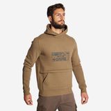 Solognac Erkek Kapüşonlu Sweatshirt - Avcılık ve Doğa Gözlemi - Bej - 500 Logo